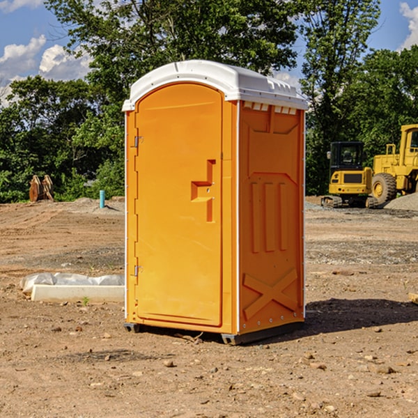 how often are the porta potties cleaned and serviced during a rental period in Bunn